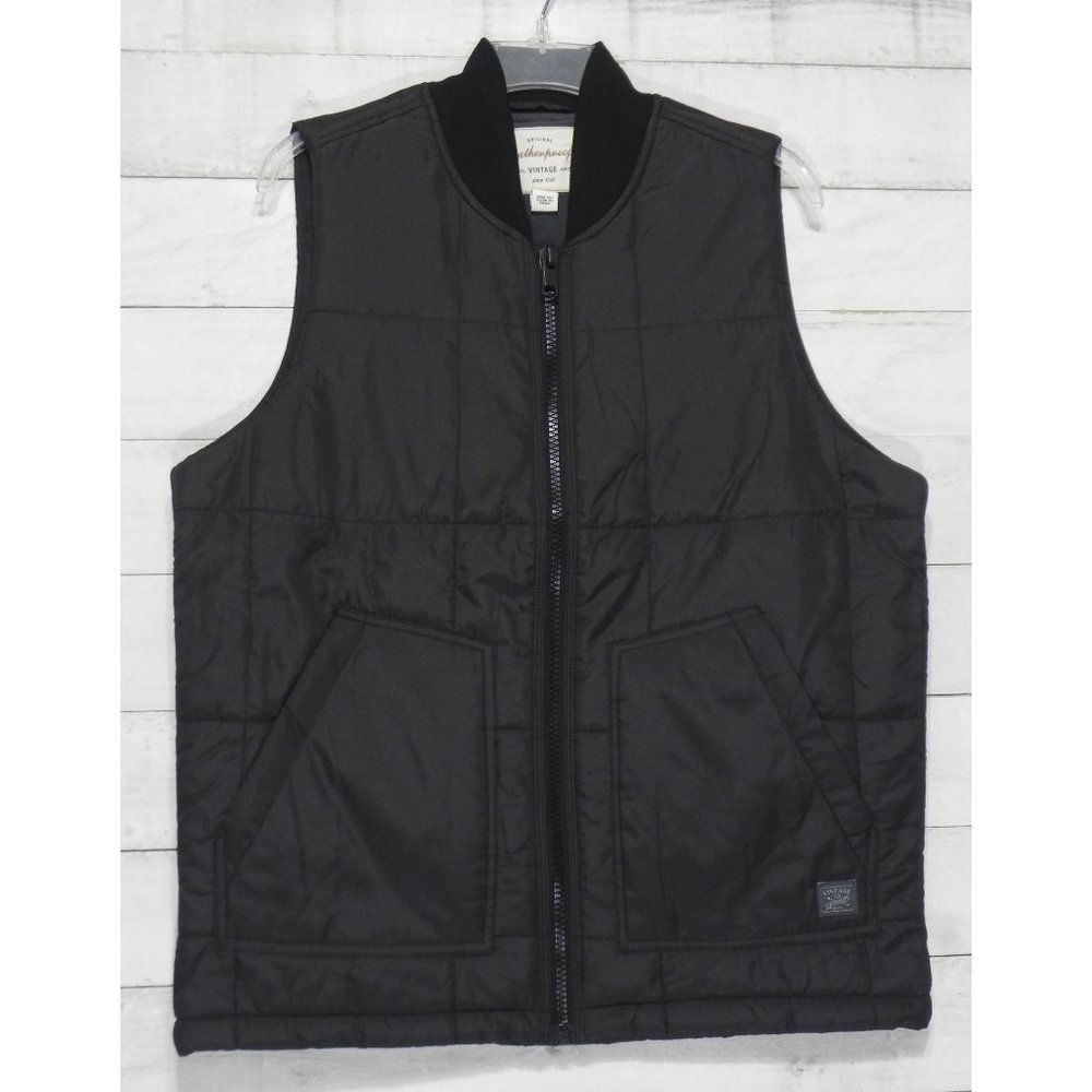 Weatherproof Vintage Mens Quilted Puffer Vest • Black • Size S • NWT